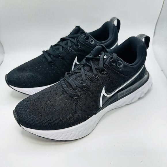 Size 6.5 - Nike React Infinity Run Flyknit 2 Black Women’s Running Shoe - Picture 3 of 9